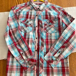 BKE boys long sleeve button up